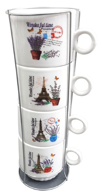 RACK X 4 TAZAS 330ML.