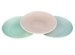 Plato de cerámica en colores pasteles de 8.66
