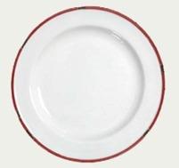 PLATO HOSPITALITY CON BORDE COLOR ROJO DE 6.25