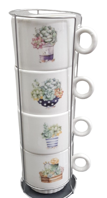 RACK X 4 TAZAS 330ML.