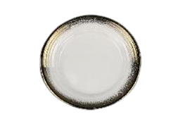 PLATO DE CERAMICA CON BORDE DORADO 6,6