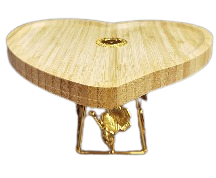 BANDEJA DE MADERA CORAZON