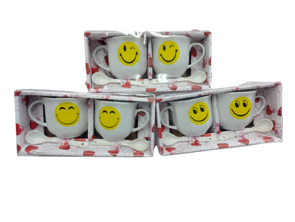 SET DE TAZAS CERAMICA CARITAS X 2
