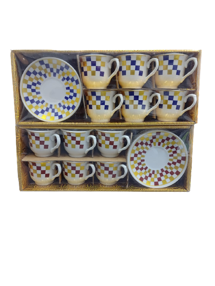 SET DE TAZA Y PLATO X 12 PIEZAS 