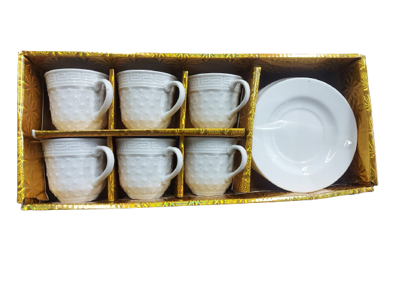 SET TAZAS CERAMICA X 12 PIEZAS 