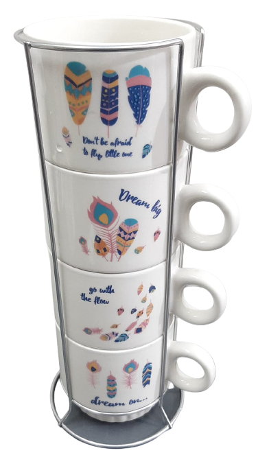 RACK X 4 TAZAS 330ML.
