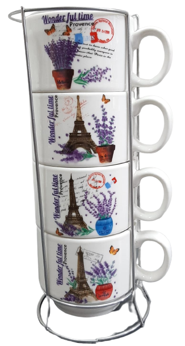RACK X 4 TAZAS 180ML.