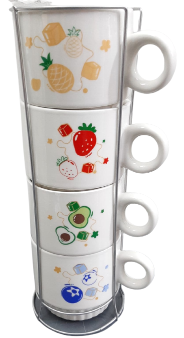 RACK X 4 TAZAS 330ML.