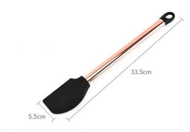 Espátula de silicona con mango de metal