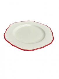 Plato con borde rojo de 8.75
