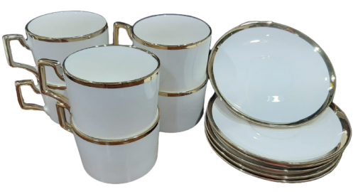   SET X 12 PIEZAS CERÁMICA ,TAZA Y PLATO 6
