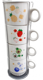 RACK X 4 TAZAS 330ML.